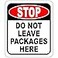 Work House Signs Stop Do Not Leave Packages Outdoor Aluminum Composite Sign 85 X 10 Inches Instructions for Delivery Box Home Front Porch Sign Package Instructions for Amazon FedEx UPS and USPS Delive