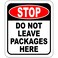 Work House Signs Stop Do Not Leave Packages Outdoor Aluminum Composite Sign 85 X 10 Inches Instructions for Delivery Box Home Front Porch Sign Package Instructions for Amazon FedEx UPS and USPS Delive
