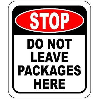 Work House Signs Stop Do Not Leave Packages Outdoor Aluminum Composite Sign 85 X 10 Inches Instructions for Delivery Box Home Front Porch Sign Package Instructions for Amazon FedEx UPS and USPS Delive