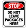 Work House Signs Stop Do Not Leave Packages Outdoor Aluminum Composite Sign 85 X 10 Inches Instructions for Delivery Box Home Front Porch Sign Package Instructions for Amazon FedEx UPS and USPS Delive