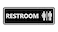 Signs ByLITA Standard All Gender Restroom Sign BlackSilver Large 1 Pack