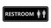 Signs ByLITA Standard All Gender Restroom Sign BlackSilver Large 1 Pack