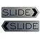 All Quality Designer Slide Door Sign Silver Small