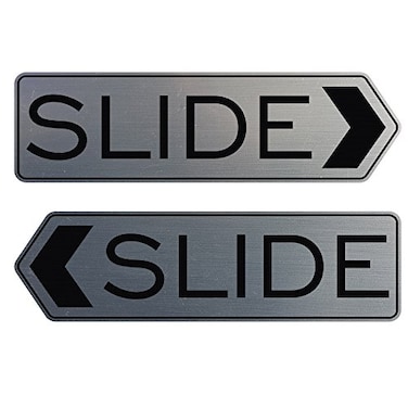 All Quality Designer Slide Door Sign Silver Small
