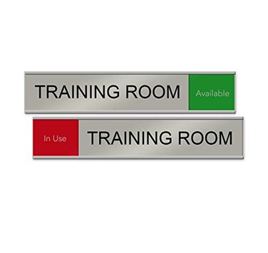 NapTags Training Room Slider Sign RedGreen 10 x 2