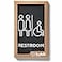 Kubik Letters Premium Restroom Signs ADA Unisex Bathroom Sign Modern Black Plastic Door Mount Sign with Braille