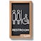 Kubik Letters Premium Restroom Signs ADA Unisex Bathroom Sign Modern Black Plastic Door Mount Sign with Braille