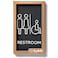 Kubik Letters Premium Restroom Signs ADA Unisex Bathroom Sign Modern Black Plastic Door Mount Sign with Braille