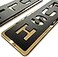 LEMBANG Push Pull Door Sign VerticalDouble Layer AcrylicThreedimensionalIndoor Outdoor Use2inx59inBlackgold