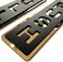 LEMBANG Push Pull Door Sign VerticalDouble Layer AcrylicThreedimensionalIndoor Outdoor Use2inx59inBlackgold