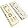 LEMBANG Push Pull Door Sign VerticalDouble Layer AcrylicThreedimensionalIndoor Outdoor Use2inx59in Whitegold