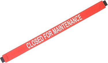 Magnetic Door Barrier CLOSED FOR MAINTENANCE Safety Signs with Magnetic Ends