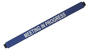 Magnetic Door Barrier Meeting in Progress Safety Signs with Magnetic Ends