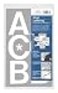 Chartpak SelfAdhesive Vinyl Capital Letters 3 Inches High White 50 per Pack 01076