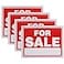 RamPro 9 X 12 Sale Sign for Car and Auto Sales Rust Free Clear and Visible Text Long Lasting with A Space to Hand Write 4 Pack