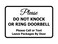 Signs ByLITA Classic Framed Please Do Not Knock Or Ring Doorbell Wall or Door Sign Easy Installation Mail Delivery Instruction Do Not Disturb White Medium 1 Pack