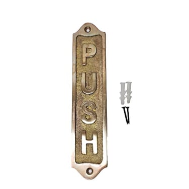 Plaque Sam Star Brass Metal Door Sign Antique Finish Easy DIY Installation Best Home DecorGents Ladies Office Laundry Restroom Push Pull Parking PUSH