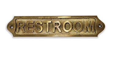 Plaque RoohVastra Sam Star Brass Metal Door Sign Antique FinishEasy DIY InstallationBest Home DecorFor Gents Ladies Office Laundry Restroom Pull Parking