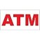 Fastasticdeals ATM Red Decal Sticker Retail Store Sign 45 X 12 Inches