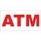 Fastasticdeals ATM Red Decal Sticker Retail Store Sign 45 X 12 Inches