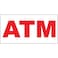 Fastasticdeals ATM Red Decal Sticker Retail Store Sign 45 X 12 Inches