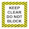 Fastasticdeals Keep Clear Floor Decals Do Not Block Black Yellow AntiSlip Vertical Shape Lifestyle Industrial Signs Stickers 17Inches Longer Side