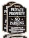Afuven Private Property No Parking Violators Will Be Towed Away at Vehicle Owners Expense Sign 12 x 18 Metal RustFree Aluminum UV Protected Sturdy 2 Pack