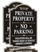 Afuven Private Property No Parking Violators Will Be Towed Away at Vehicle Owners Expense Sign 12 x 18 Metal RustFree Aluminum UV Protected Sturdy 2 Pack