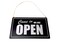 OriginDesigned OpenClosed Shop Door Sign Black and White Engraved Reversible Double Sided hanging sign