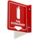 SmartSign Fire Extinguisher Projecting Sign Fire Extinguisher with Down Arrow 6 Polished Acrylic