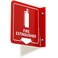 SmartSign Fire Extinguisher Projecting Sign Fire Extinguisher with Down Arrow 6 Polished Acrylic