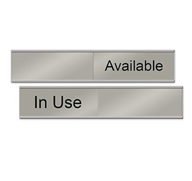 NapTags Quality SatinAluminum Slider Signs 10 x 2 AvailableIn Use Silver Proudly Made in the USA