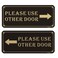 Phyabe Please Use Other Door Sign with Arrow 11 x 5 Quality Acrylic Sign with Adhesive Tape 1 Sets 1 Left 1 Right