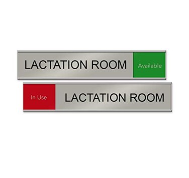 NapTags Lactation Room Slider Sign10 x 2Availablein Use RedGreen