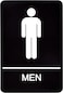 Headline Sign 9002 Mens Restroom ADA Sign with Grade 2 Braille and Tactile Graphics 6 x 9 BlackWhite Made in USA