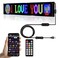 XIAOOHO Programmable LED SignsFlexible Scrolling LED DisplayBluetooth APP ControlEdit Text GraffitiAnimationsfor CarBarStore 23x 5