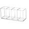 HSYMQ Acrylic Pen Holder 4 Compartments Clear Pencil Holder Organizer Makeup Brush Holder