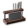U-Chain UChain Pencil Pen Holder for Desk Solid Walnut Pen Display Stand with 9 Slots and Cell Phone Holder Aesthetic Pen Organizer for Minimalist Office Desk Decor