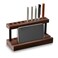 U-Chain UChain Pencil Pen Holder for Desk Solid Walnut Pen Display Stand with 9 Slots and Cell Phone Holder Aesthetic Pen Organizer for Minimalist Office Desk Decor