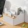 Poeland Desktop Storage Box Pencil Pen Holder Makeup Brushes Organizer for Office Supplies Vanity Table Home