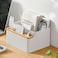 Poeland Desktop Storage Box Pencil Pen Holder Makeup Brushes Organizer for Office Supplies Vanity Table Home