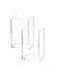 HSYMQ 2 Pack Clear Acrylic Pencil Pen Holder Cup Makeup Brush Holder Acrylic Desk Accessories