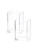 HSYMQ 2 Pack Clear Acrylic Pencil Pen Holder Cup Makeup Brush Holder Acrylic Desk Accessories