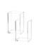 HSYMQ 2 Pack Clear Acrylic Pencil Pen Holder Cup Makeup Brush Holder Acrylic Desk Accessories