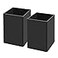 NIUBEE Black Acrylic Pen Holder 2 Pack Desktop Pencil Cup Stationery Organizer for Office Desk Accessory