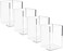 NIUBEE Acrylic Pen Holder 4 PackClear Desktop Pencil Cup Stationery Organizer for Office Desk Accessory