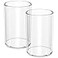 NIUBEE Acrylic Pen Holder 2 PackClear Desktop Pencil Cup Stationery Organizer for Office Desk Accessory Round