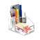 Ikee Design Acrylic Premium Desktop Office Supplies Organizer with Post It Note Pad Holder Mail Storage and 3 Pencil Slots Pencil Holder Office Supplies 3 78 W x 5 78 D x 3 12 H in