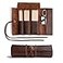 HideDrink Hide Drink Rustic Leather Pencil Roll Pouch MultiPurpose Storage Wrap for Scissors Earphones Organizer for Craft Work Handmade Bourbon Brown