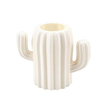 Ragyzity Cactus Pen Holder Creative Container Stationery Storage Box Desktop Supplies Cosmetic Makeup Brush Holder for Student Beige